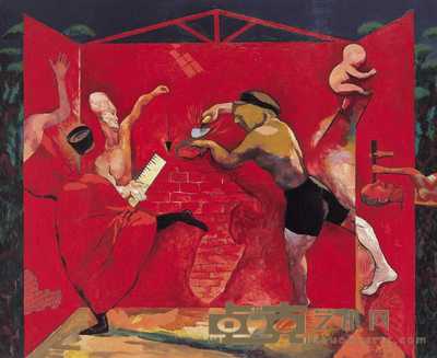 石磊 1996年作 《美丽家园》 100×80cm
